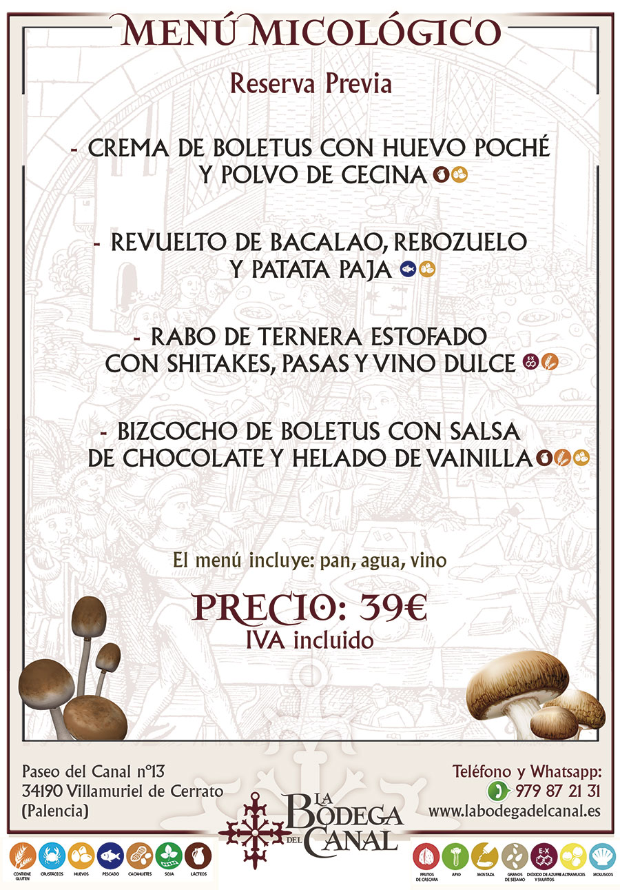 Menú micológico en Villamuriel de Cerrato (Palencia)